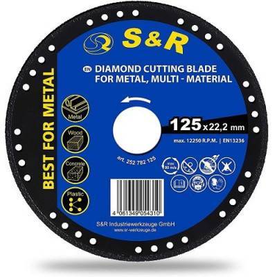 Будкрам купить Круг алмазний S&R 125 x 22.2 мм металл/универсальный PROFI