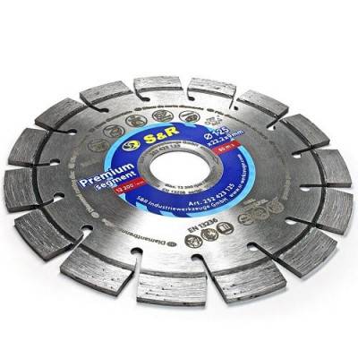 Будкрам купити Диск алмазний сегментний S&R Premium Segment 125х22,2 мм Диск алмазний сегментний S&R Premium Segment 125х22,2 мм 3