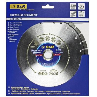 Будкрам купити Диск алмазний сегментний S&R Premium Segment 230х22,2 мм Диск алмазний сегментний S&R Premium Segment 230х22,2 мм 3