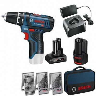Будкрам купити Акумуляторний шуруповерт Bosch Professional GSR12V-15, 2 акб 12V (2Ah+4Ah) та з/п GAL 12V-20, з набором свердл та біт Акумуляторний шуруповерт Bosch Professional GSR12V-15, 2 акб 12V (2Ah+4Ah) та з/п GAL 12V-20, з набором свердл та біт 6