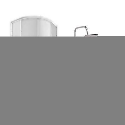 Будкрам купити Готове рішення Qtap 6: Душ. кабіна півколо., 90x90 + Душ. Панель + Змішувач для душу