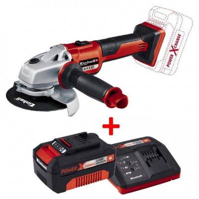 Будкрам купити Кутова безщіткова шліфувальна машина Einhell Axxio, акб 18V 3,0 Ah, з/п