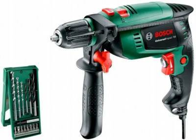 Будкрам купить Дрель ударная Bosch UniversalImpact 700, в чемодане с набором сверл и бит  Дрель ударная Bosch UniversalImpact 700, в чемодане с набором сверл и бит  8
