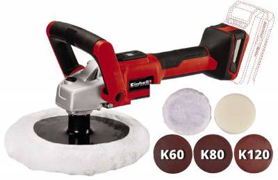 Будкрам купить Einhell Шлифмашина полировальная CE-CP 18/180 Li E - Solo, PXC аккум, d180 мм, 18В (без АКБ и ЗУ) Einhell Шлифмашина полировальная CE-CP 18/180 Li E - Solo, PXC аккум, d180 мм, 18В (без АКБ и ЗУ) 3