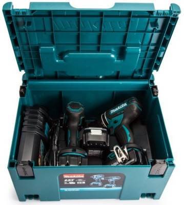 Будкрам купити Набір акумуляторних інструментів Makita DLX2131JX1, 3 акб BL1830, з/п DC18RC, кейс MakPac Набір акумуляторних інструментів Makita DLX2131JX1, 3 акб BL1830, з/п DC18RC, кейс MakPac 9