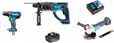 Будкрам купити Набір акумуляторних інструментів Makita DLX3160, 1 акб BL1830B, з/п DC18RC Набір акумуляторних інструментів Makita DLX3160, 1 акб BL1830B, з/п DC18RC 7