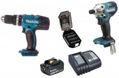 Будкрам купити Набір акумуляторного інструменту Makita DLX2336SX2 (DHP453SFX8, DTD156Z + аксесуари)