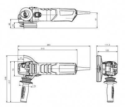 Будкрам купити Кутова шліфувальна машина Metabo WEVA 15-125 Quick Кутова шліфувальна машина Metabo WEVA 15-125 Quick 8