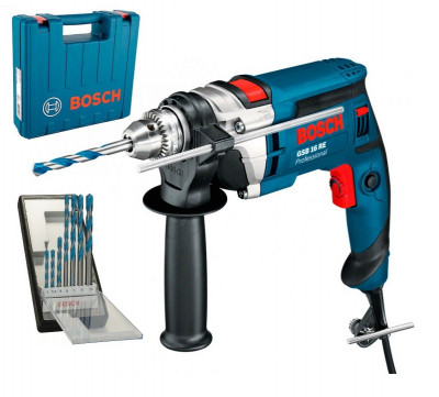 Будкрам купити Дриль ударний Bosch Professional GSB 16 RE в валізі з набором 7 свердел CYL 9 Multi Construction Дриль ударний Bosch Professional GSB 16 RE в валізі з набором 7 свердел CYL 9 Multi Construction 3