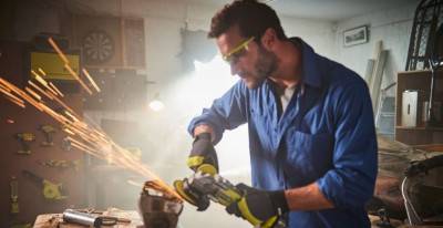 Будкрам купити Акумуляторна кутова шліфувальна машина Ryobi One+ R18AG7-140S Акумуляторна кутова шліфувальна машина Ryobi One+ R18AG7-140S 3