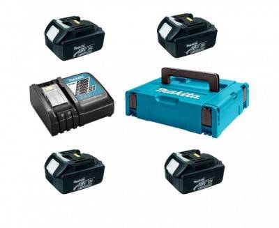 Будкрам купити Набір акумуляторів + зарядний пристрій Makita (197954-1), LXT BL1830 x 4шт, DC18RC Набір акумуляторів + зарядний пристрій Makita (197954-1), LXT BL1830 x 4шт, DC18RC 4