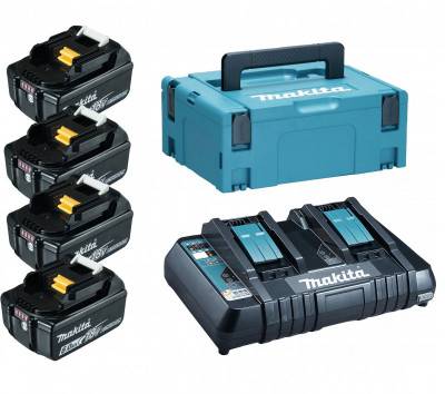 Будкрам купити Набір акумуляторів LXT Makita 4 акб 18B BL1860, з/п DC18RD, кейс Makpac 4 Набір акумуляторів LXT Makita 4 акб 18B BL1860, з/п DC18RD, кейс Makpac 4 2