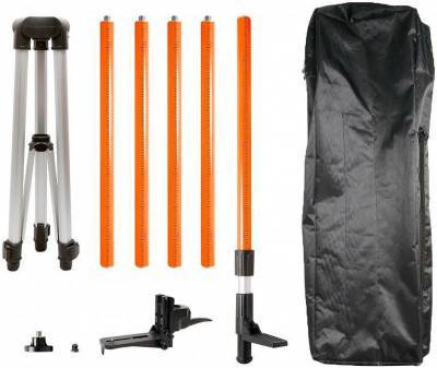 Будкрам купити Neo Tools Штатив, 3.7 м, вбудований рівень, алюміній