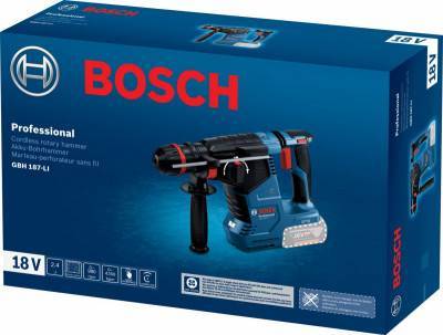 Будкрам купити Акумуляторний перфоратор Bosch Professional GBH 187-LI без акб (0611923120) Акумуляторний перфоратор Bosch Professional GBH 187-LI без акб (0611923120) 10