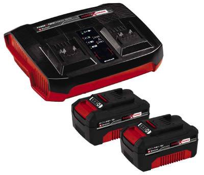 Будкрам купити Набір акумуляторів та зарядний пристрій Einhell Power-X-Change Twincharger, 18V 2x4.0Ah