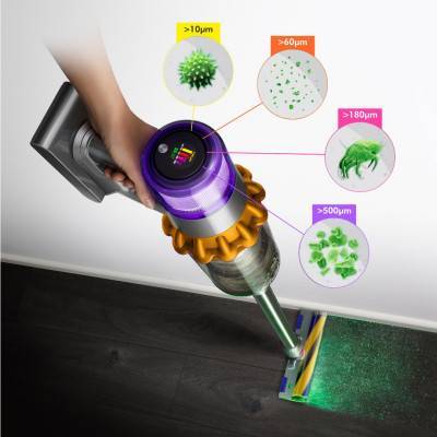 Будкрам купити Dyson Пилосос безпровідний V15 Detect Absolute, 240 аВт, конт пил -0,76л, сірий-фіолетовий-помаранчевий, ДС394451-01 Dyson Пилосос безпровідний V15 Detect Absolute, 240 аВт, конт пил -0,76л, сірий-фіолетовий-помаранчевий, ДС394451-01 11
