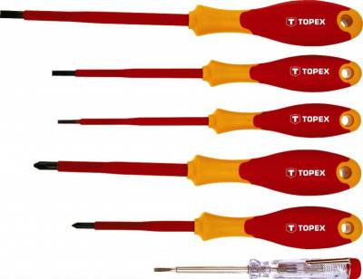 Будкрам купити Topex 39D150 Викрутки 1000 В, набiр 6 шт.