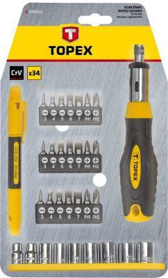 Будкрам купить Topex 39D522 Набор насадок с держателем Cr-V Topex 39D522 Набор насадок с держателем Cr-V 2