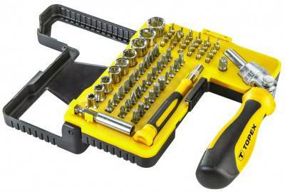 Будкрам купить Topex 39D346 Набор насадок с держателем, 68 ед.