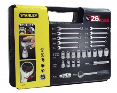 Будкрам купити Stanley Набор инструментов 26 ед. 1/2" Stanley Набор инструментов 26 ед. 1/2" 2