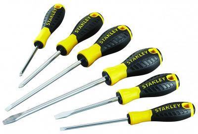 Будкрам купити Stanley Набор отверток "ESSENTIAL", 6 штук: PH1 x 75мм, PH2 x 100мм, Sl: 5.5 x 100мм, 4 x 100мм, 6.5 Stanley Набор отверток "ESSENTIAL", 6 штук: PH1 x 75мм, PH2 x 100мм, Sl: 5.5 x 100мм, 4 x 100мм, 6.5 2