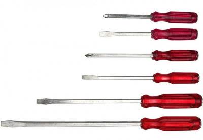 Будкрам купить Top Tools Отвертка, набор 6шт., шлицевая 5x75/5x100/6x150/6x200 мм, PH2x75/PH2x100 мм