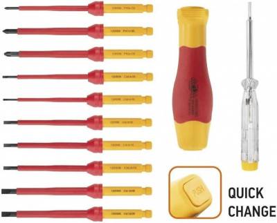 Будкрам купить Neo Tools Отвертка, битодержатель 1/4", 10 сменных вставок для работ под напряжением 1000 В, с тестером, SL, PH Neo Tools Отвертка, битодержатель 1/4", 10 сменных вставок для работ под напряжением 1000 В, с тестером, SL, PH 2