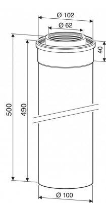 Будкрам купить Bosch Удлинитель коаксиальный AZB 909 для конденсационных котлов, длина 500 мм, диаметр 60/100 мм Bosch Удлинитель коаксиальный AZB 909 для конденсационных котлов, длина 500 мм, диаметр 60/100 мм 4