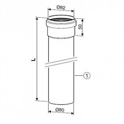 Будкрам купити Bosch Подовжувач AZ 410, довжина 1000 мм, діаметр 80 мм Bosch Подовжувач AZ 410, довжина 1000 мм, діаметр 80 мм 2