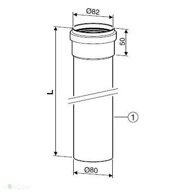 Будкрам купити Bosch Подовжувач AZ 411, довжина 2000 мм, діаметр 80 мм Bosch Подовжувач AZ 411, довжина 2000 мм, діаметр 80 мм 3