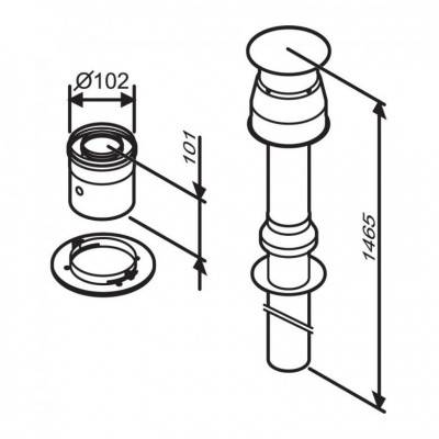 Будкрам купить Bosch Комплект коаксиальный AZ 396 с ветрозащитой вертикальный, длина 1465 мм, диаметр 60/100 мм Bosch Комплект коаксиальный AZ 396 с ветрозащитой вертикальный, длина 1465 мм, диаметр 60/100 мм 2