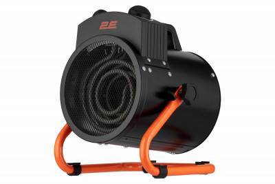 Будкрам купити 2E Теплова гармата електрична, 2кВт, 20м2, 239 м3/год, нагр.елемент - нерж.сталь, IPX4, чорний