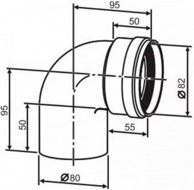 Будкрам купить Bosch Отвод AZ 407 на 90°, диаметр 80 мм Bosch Отвод AZ 407 на 90°, диаметр 80 мм 3