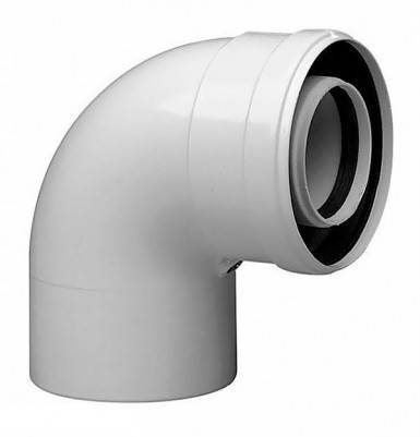 Будкрам купить Bosch Отвод коаксиальный AZ 393 на 90°, диаметр 60/100 мм Bosch Отвод коаксиальный AZ 393 на 90°, диаметр 60/100 мм 3