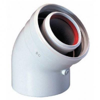 Будкрам купить Bosch Отвод коаксиальный AZ 394 на 45°, диаметр 60/100 мм