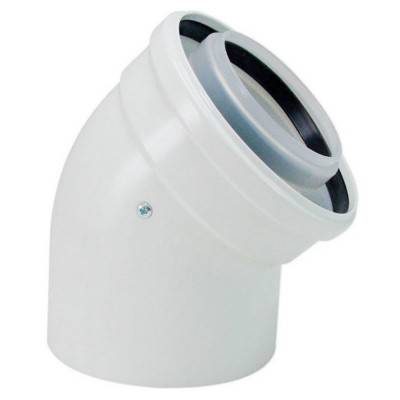 Будкрам купить Bosch Отвод коаксиальный FC-CE60-45 на 45° для конденсационных котлов Bosch Отвод коаксиальный FC-CE60-45 на 45° для конденсационных котлов 2