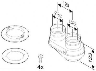 Будкрам купить Bosch Адаптер AZ 468 для конвекционным котлам раздельных дымоходов Bosch Адаптер AZ 468 для конвекционным котлам раздельных дымоходов 2