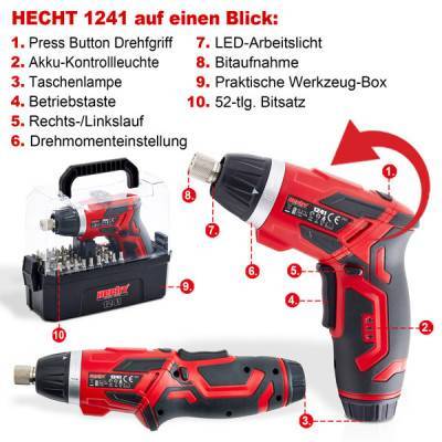Будкрам купить Аккумуляторный шуруповерт  HECHT 1241 Аккумуляторный шуруповерт  HECHT 1241 5