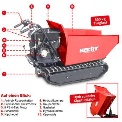 Будкрам купить Мини-транспортер HECHT 2950, до 500 кг Мини-транспортер HECHT 2950, до 500 кг 12