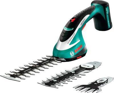 Будкрам купити Кущоріз-ножиці акумуляторний Bosch ASB 10,8 LI з 2 ножами, ножем для трави та з/в