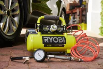 Будкрам купить Ryobi Компрессор аккумуляторный ONE+ R18AC-0 4л, 8.3 бар, 15л/мин (без АКБ и ЗУ) Ryobi Компрессор аккумуляторный ONE+ R18AC-0 4л, 8.3 бар, 15л/мин (без АКБ и ЗУ) 2
