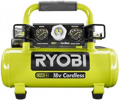 Будкрам купить Ryobi Компрессор аккумуляторный ONE+ R18AC-0 4л, 8.3 бар, 15л/мин (без АКБ и ЗУ)