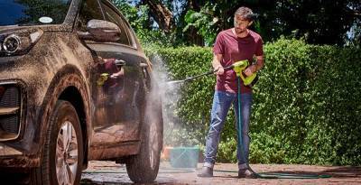 Будкрам купити Мінімийка низького тиску Ryobi RY18PWX41A-0, 18В, безщіткова, 7/22/41 бар, до 160 л/год. (без АКБ та ЗП) Мінімийка низького тиску Ryobi RY18PWX41A-0, 18В, безщіткова, 7/22/41 бар, до 160 л/год. (без АКБ та ЗП) 5