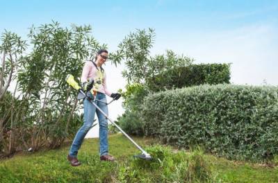 Будкрам купить Триммер садовый аккумуляторный Ryobi ONE+ RBC18X20B4F Триммер садовый аккумуляторный Ryobi ONE+ RBC18X20B4F 4