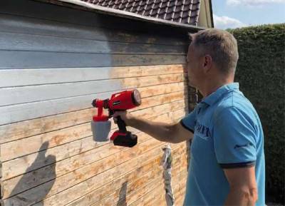 Будкрам купити Einhell Фарборозпилювач TC-SY 18/60 Li акумуляторний Solo, 18В, 650 мл/хв, бачок 800 мл Einhell Фарборозпилювач TC-SY 18/60 Li акумуляторний Solo, 18В, 650 мл/хв, бачок 800 мл 4