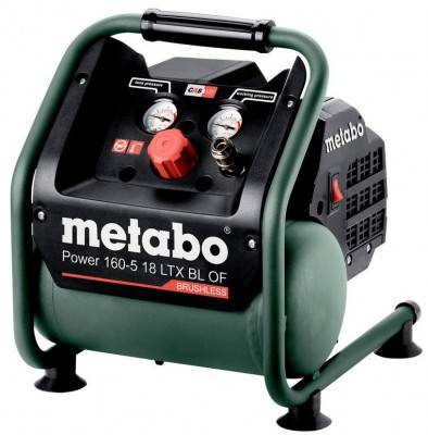 Будкрам купить Metabo Компрессор POWER 160-5 18 LTX BL OF аккумуляторный, Li-Power 18В, 120л/мин, 8бар, ресивер 5л