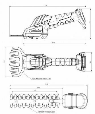 Будкрам купити Акумуляторні ножиці для трави та кущів Metabo SGS 18 LTX Q без акб (601609850) Акумуляторні ножиці для трави та кущів Metabo SGS 18 LTX Q без акб (601609850) 10
