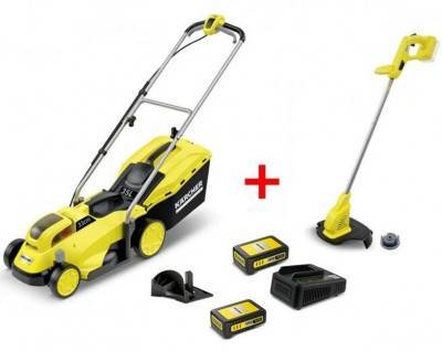 Будкрам купить Karcher Комплект газонокосилка LMO 18-33 + триммер LTR 18-25+ быстрозарядный комплект 2,5 Ач + аккумулятор 2.5Ач