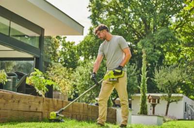 Будкрам купить Триммер садовый аккумуляторный Ryobi RY18LT33B-0, без акб Триммер садовый аккумуляторный Ryobi RY18LT33B-0, без акб 3