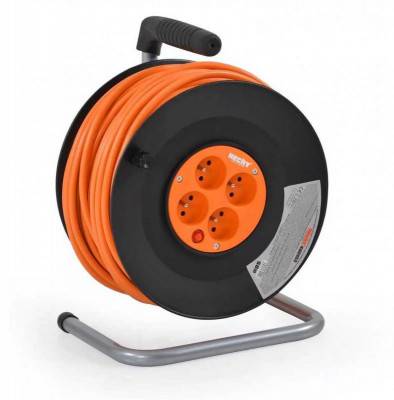 Будкрам купити Подовжувач на котушці 50 м / 4 розетки - HECHT - 450153